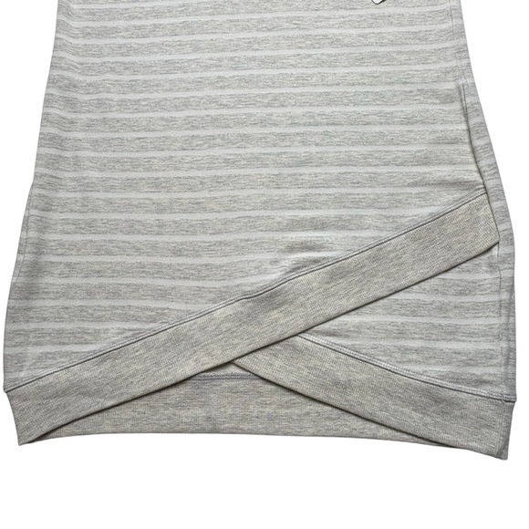 Athleta Gray Striped Criss Cross Sweatshirt Dress Size S Modal Blend Lightweight - Picture 4 of 12